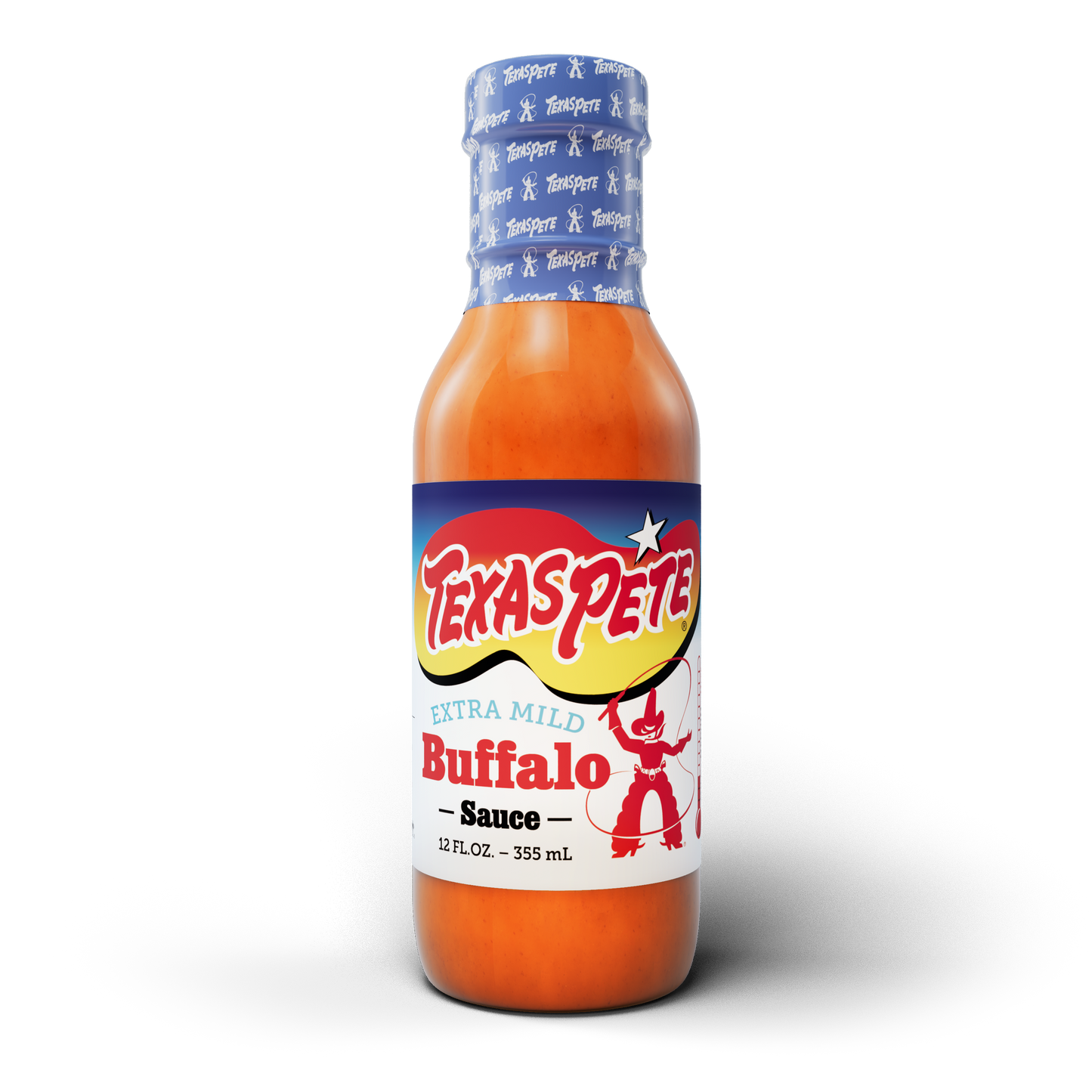 12oz Bottle of Texas Pete Extra Mild Buffalo Sauce
