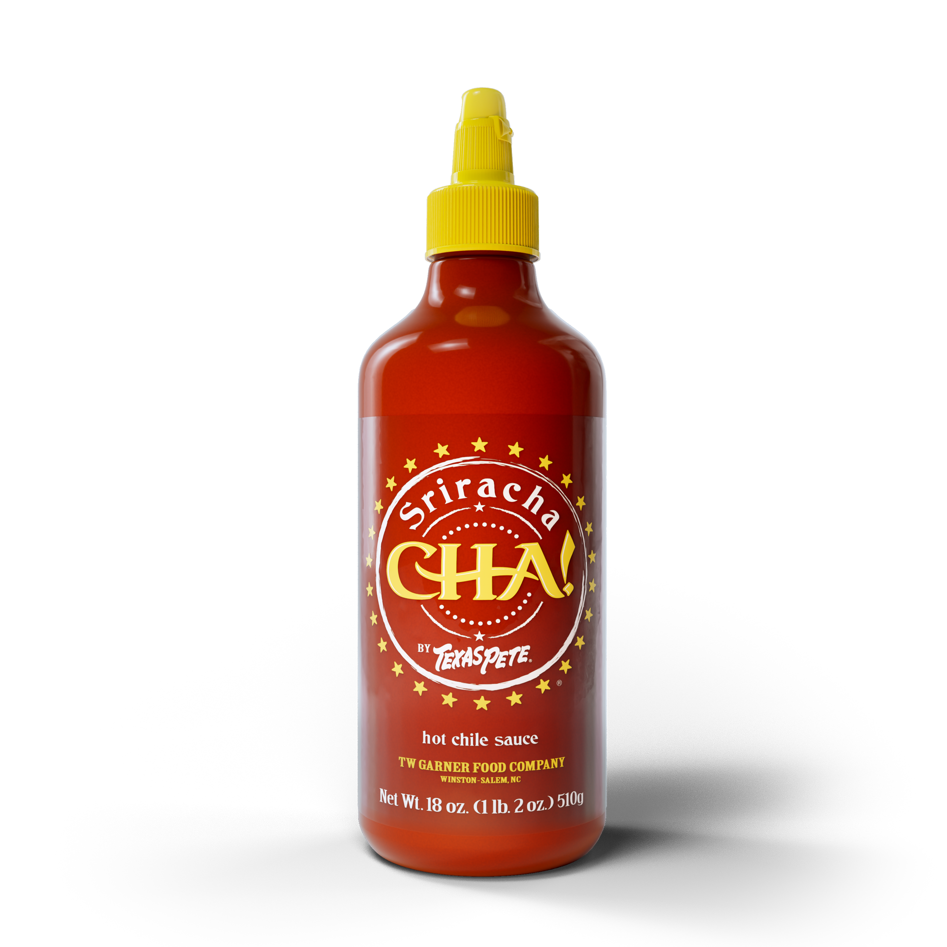 18 oz Bottle of sriracha hot chile CHA sauce by Texas Pete