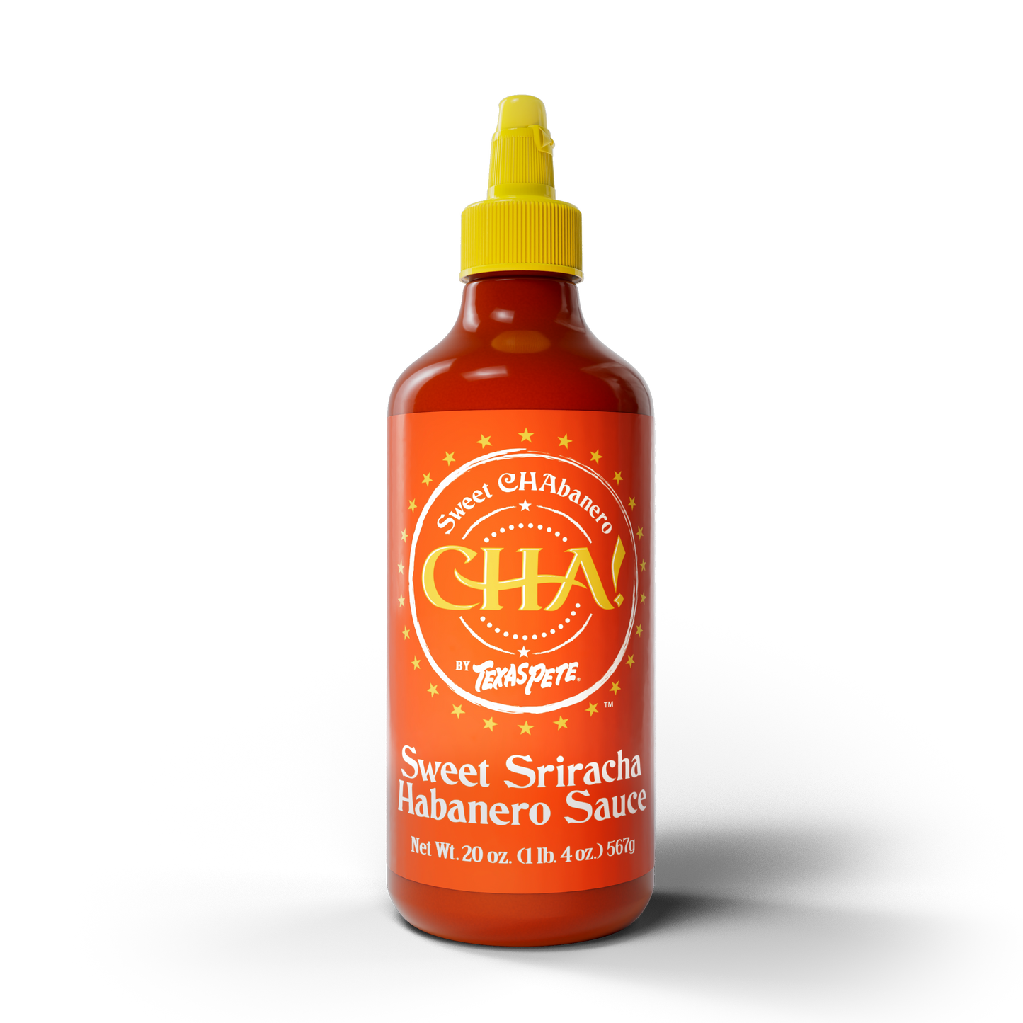 20oz Bottle of Sweet Sriracha Habanero CHA Sauce by Texas Pete