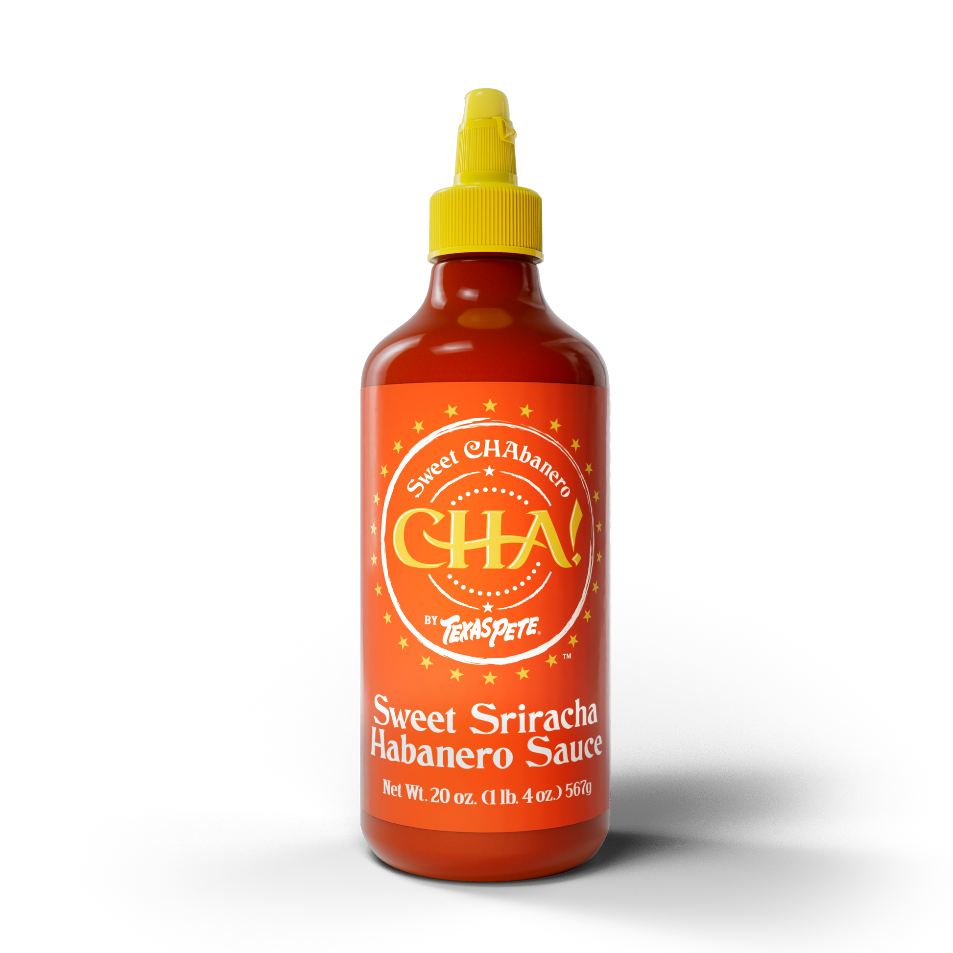 20oz Bottle of Sweet Sriracha Habanero CHA Sauce by Texas Pete