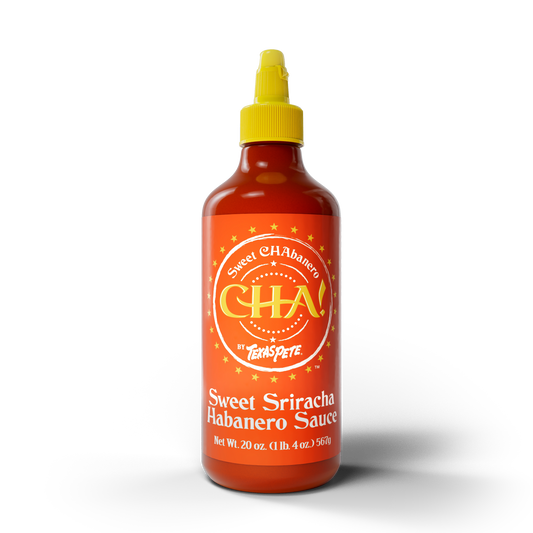 20oz Bottle of Sweet Sriracha Habanero CHA Sauce by Texas Pete