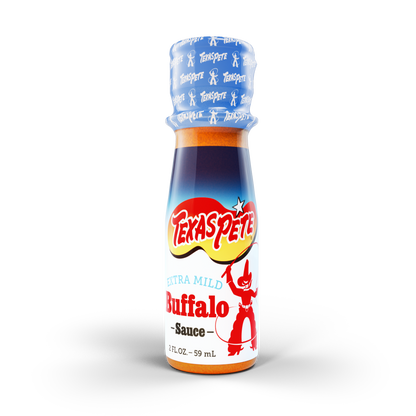 2oz Texas Pete Extra Mild Buffalo sauce bottle