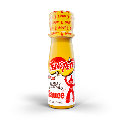 2oz Texas Pete honey mustard sauce bottle