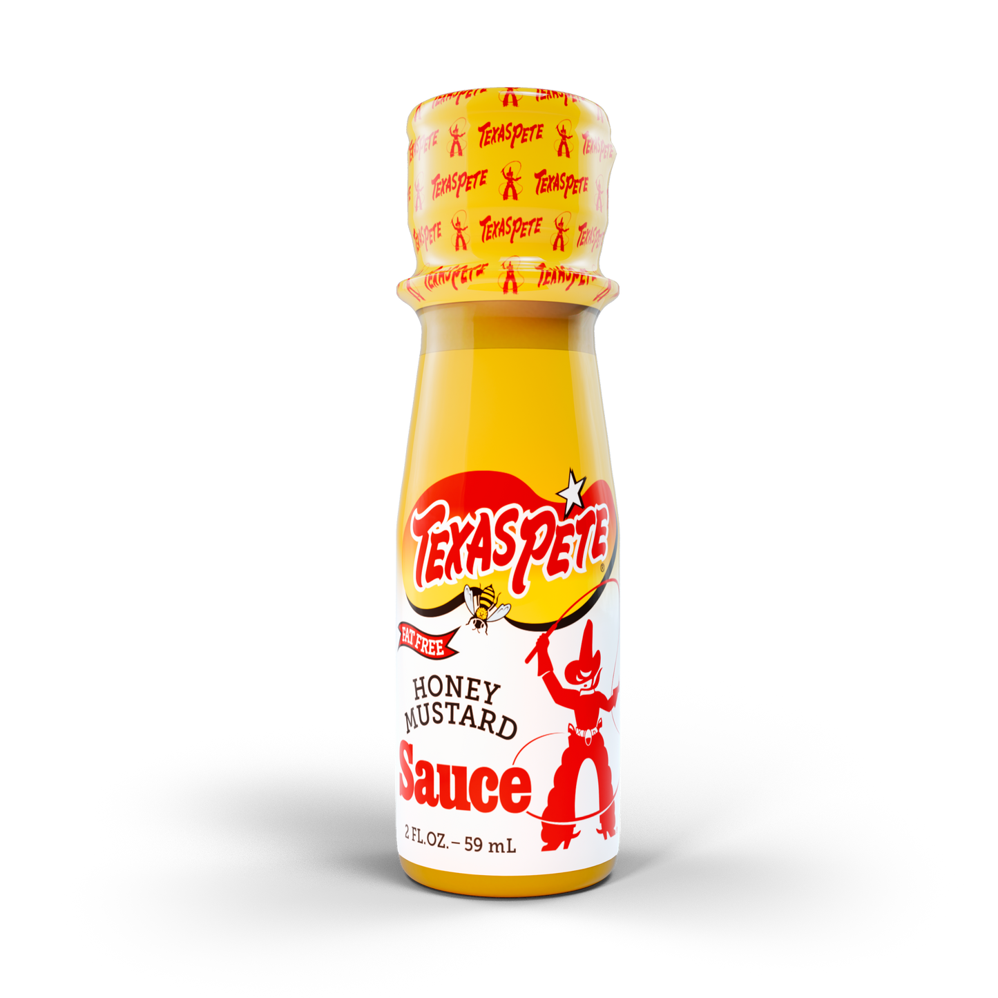 2oz Texas Pete honey mustard sauce bottle