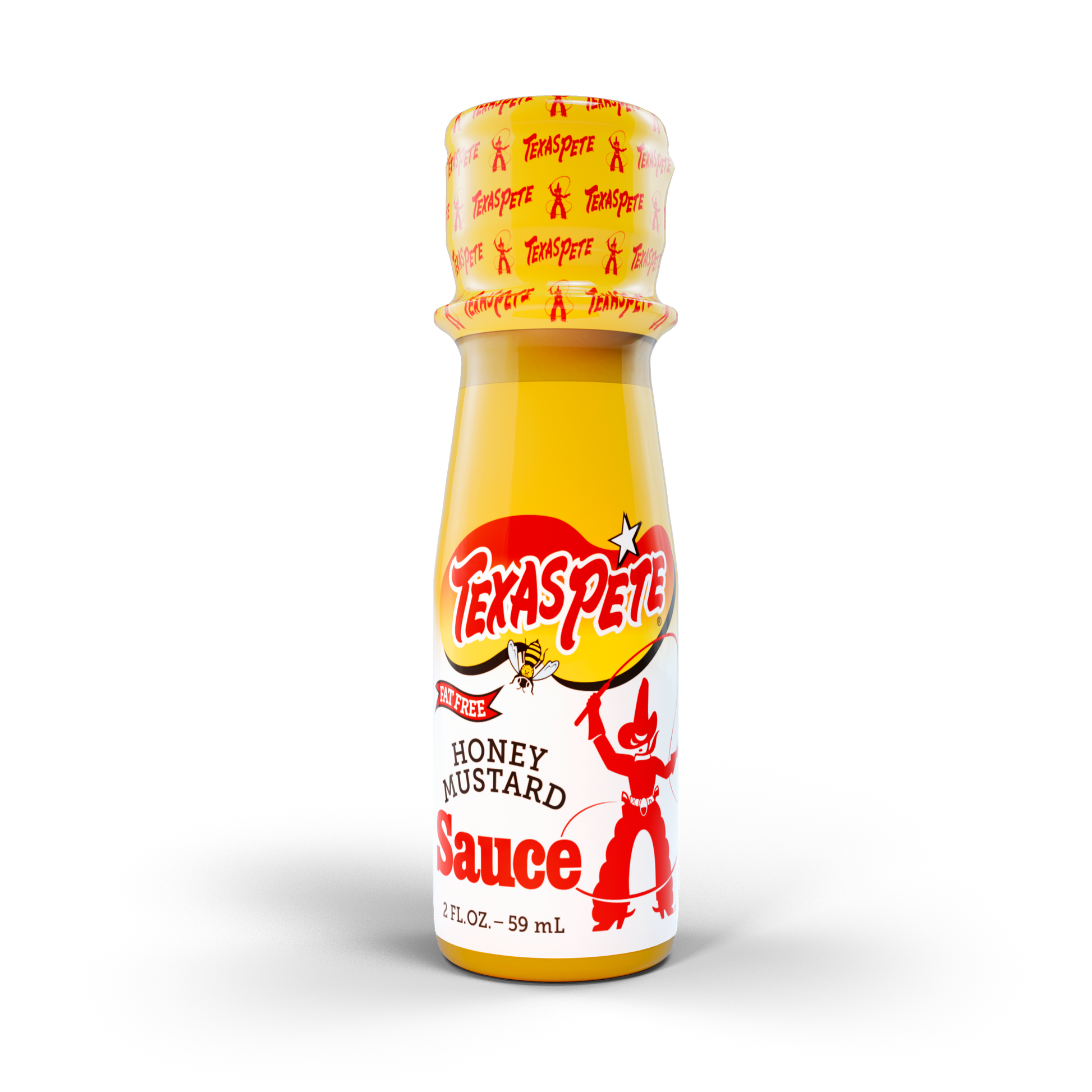 2oz Texas Pete honey mustard sauce bottle