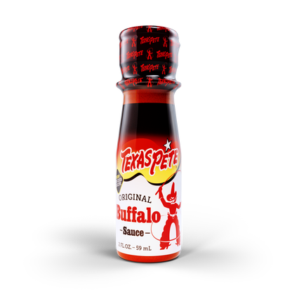 2oz Texas Pete Original Buffalo Sauce bottle