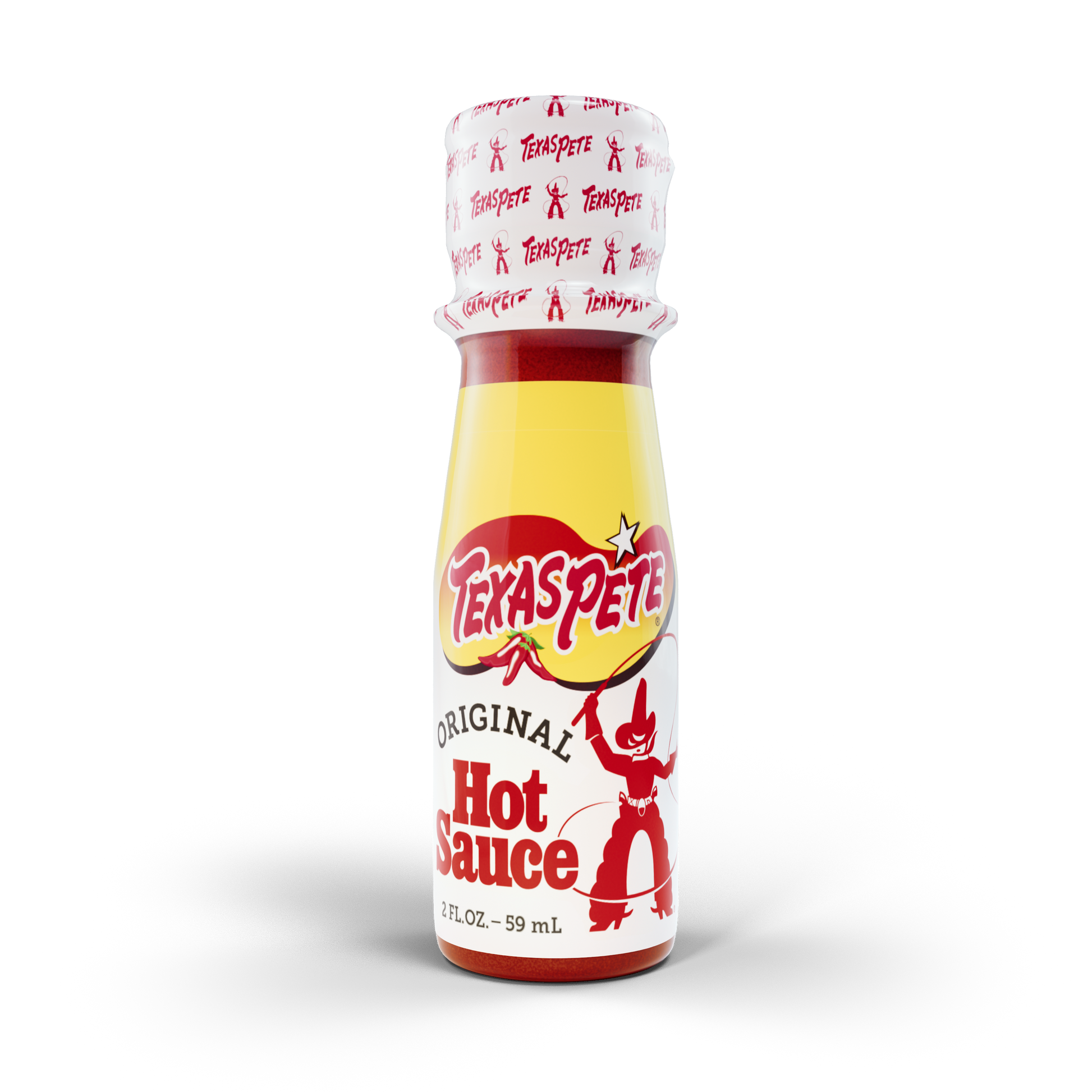 2oz Texas Pete hot sauce bottle