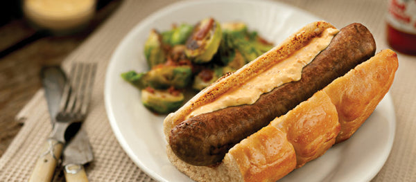 Kickin’ Beer Cheese Brats