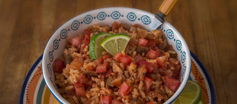 Texas Pete® Curried Chicken CHA! Stew with Golden Rice