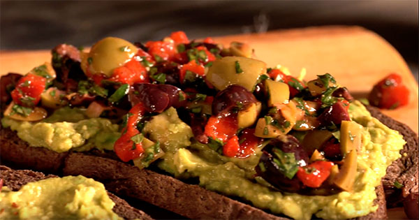 Muffuletta Avocado Toast