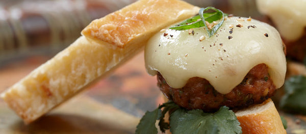 Texas Pete® Pork Slider with Melted Truffle-Flecked Gouda