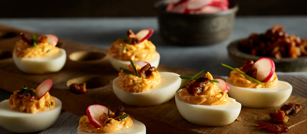 ¡Sabor! Pimento Cheese Deviled Eggs