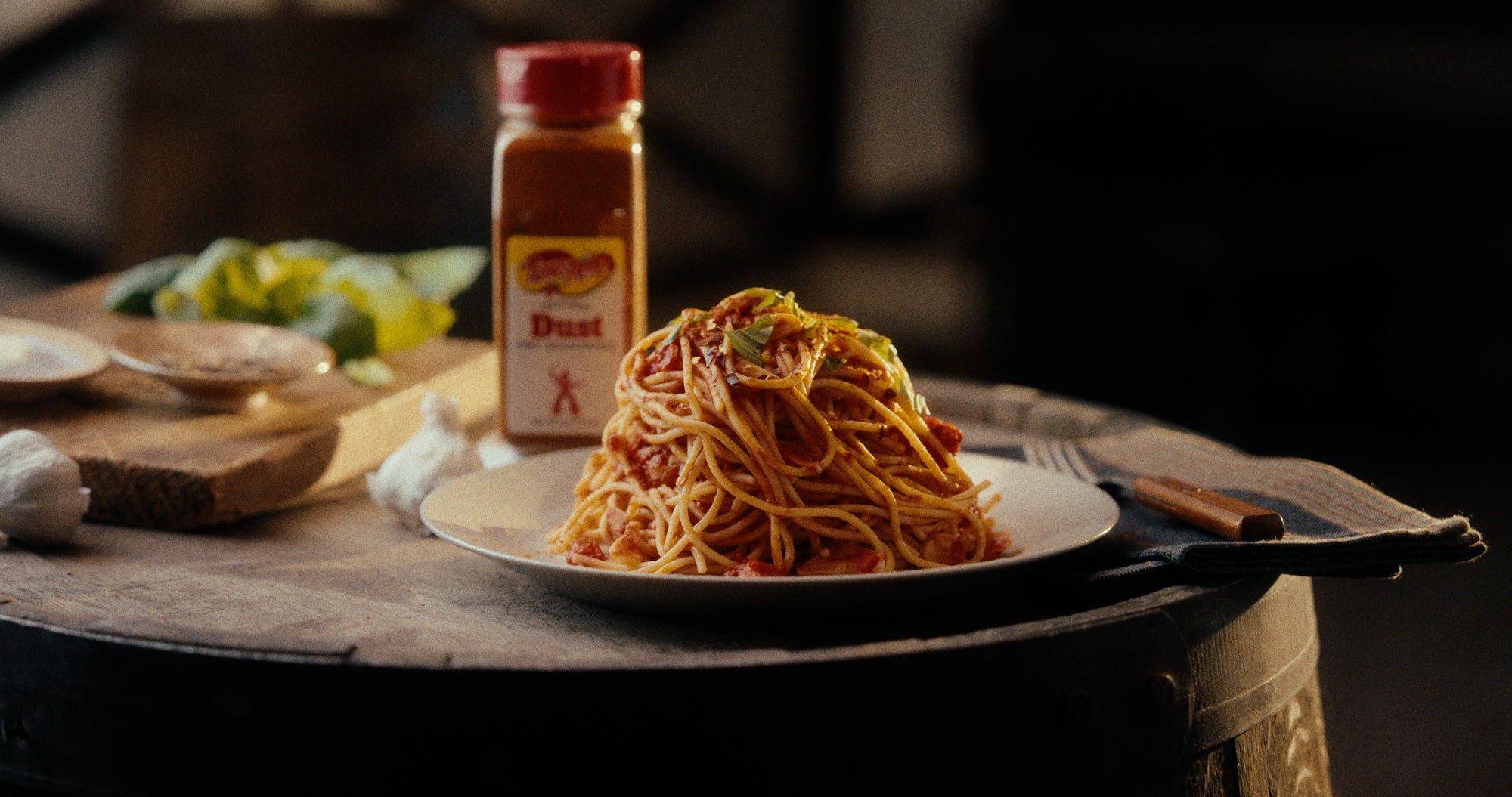 Spaghetti Arrabbiata with Texas Pete® Dust