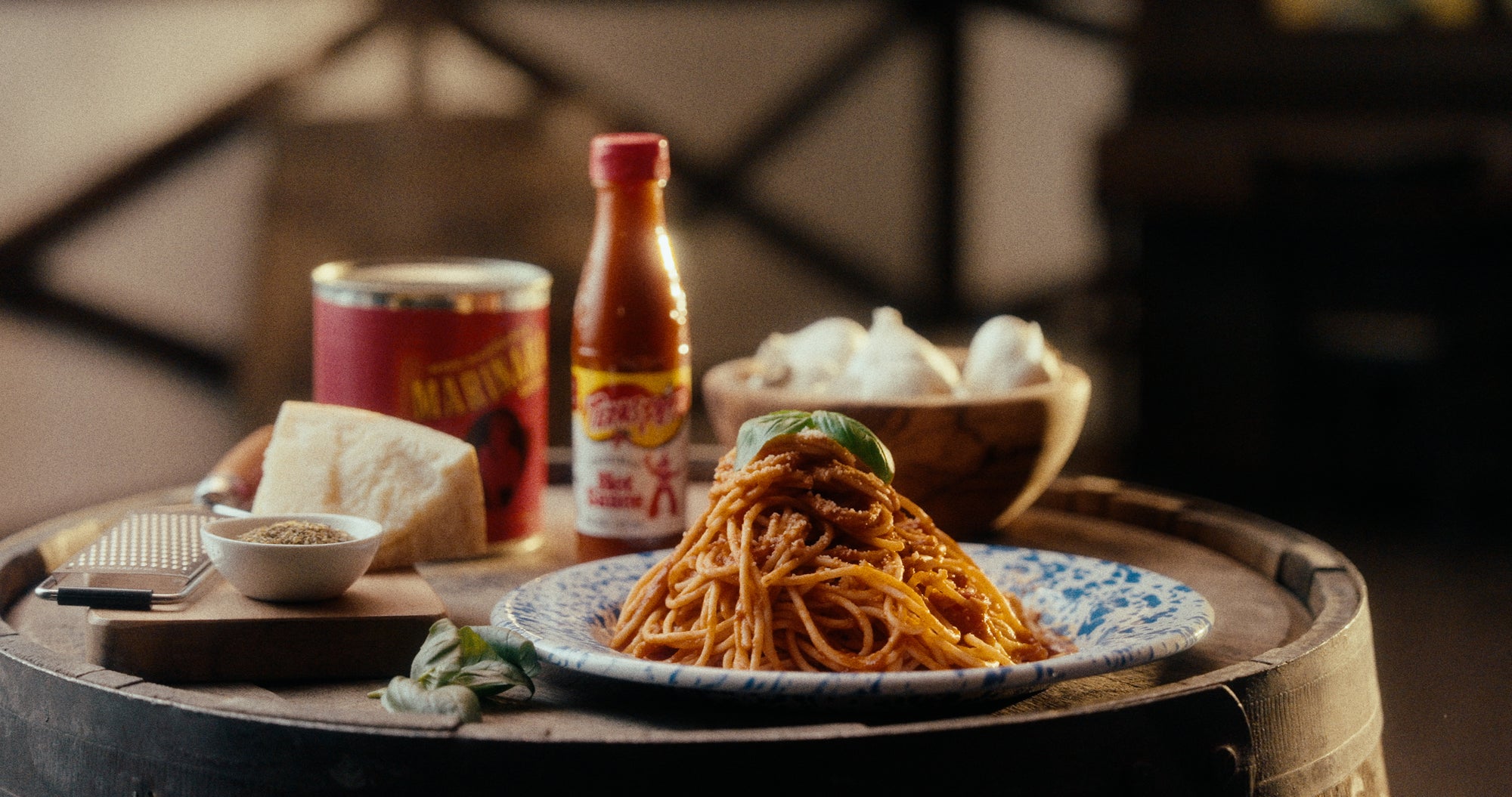 Spaghetti Marinara with Texas Pete® Original Hot Sauce