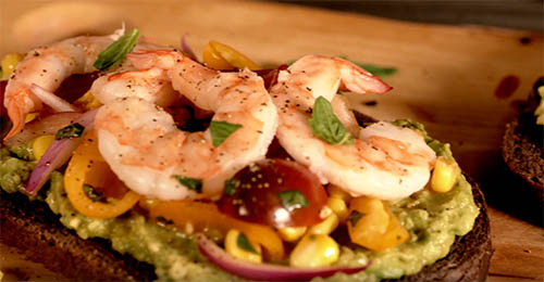 Pico & Shrimp Avocado Toast