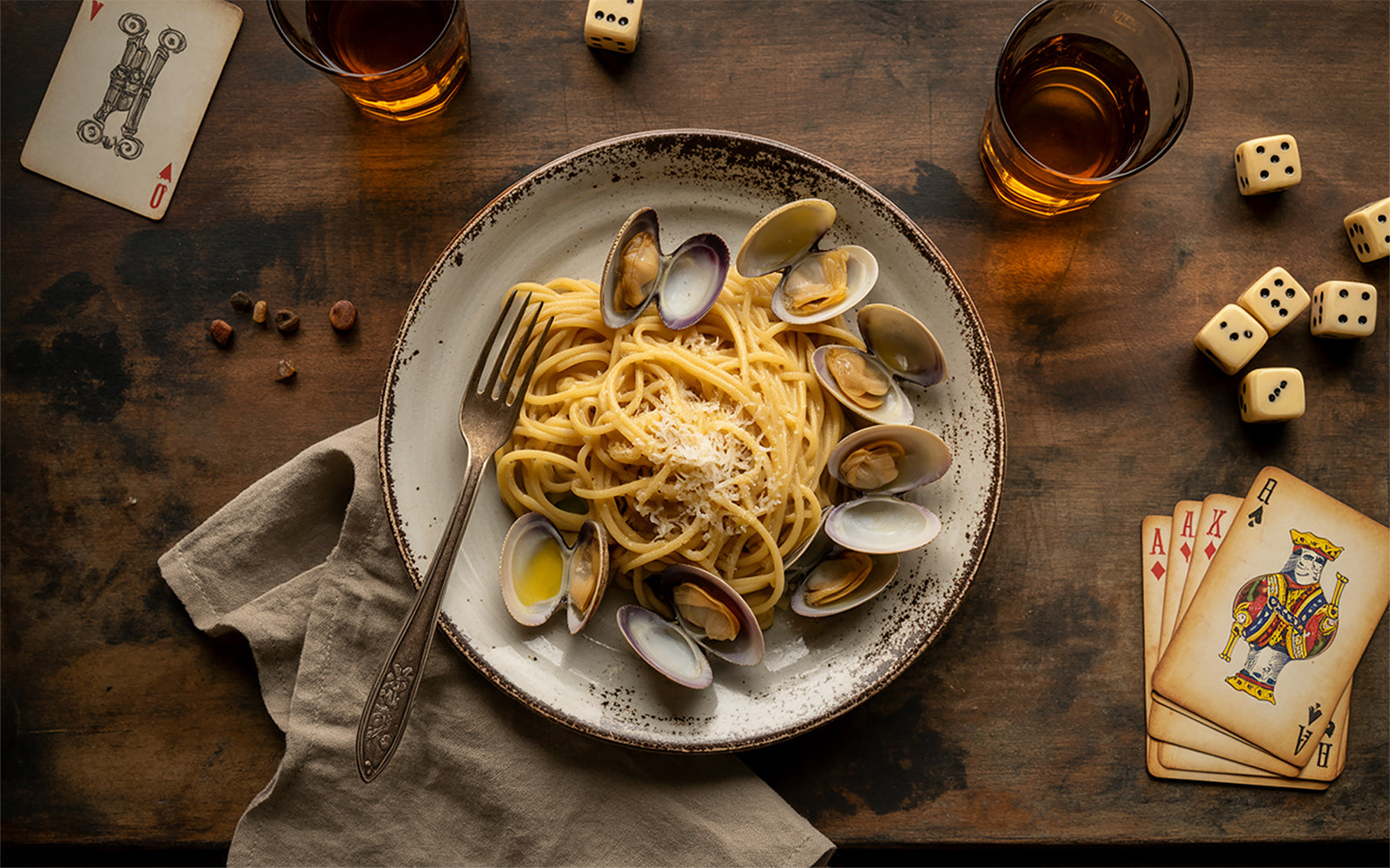 Spaghette alle Vongole with Sweet CHAbanero Sauce by Texas Pete®